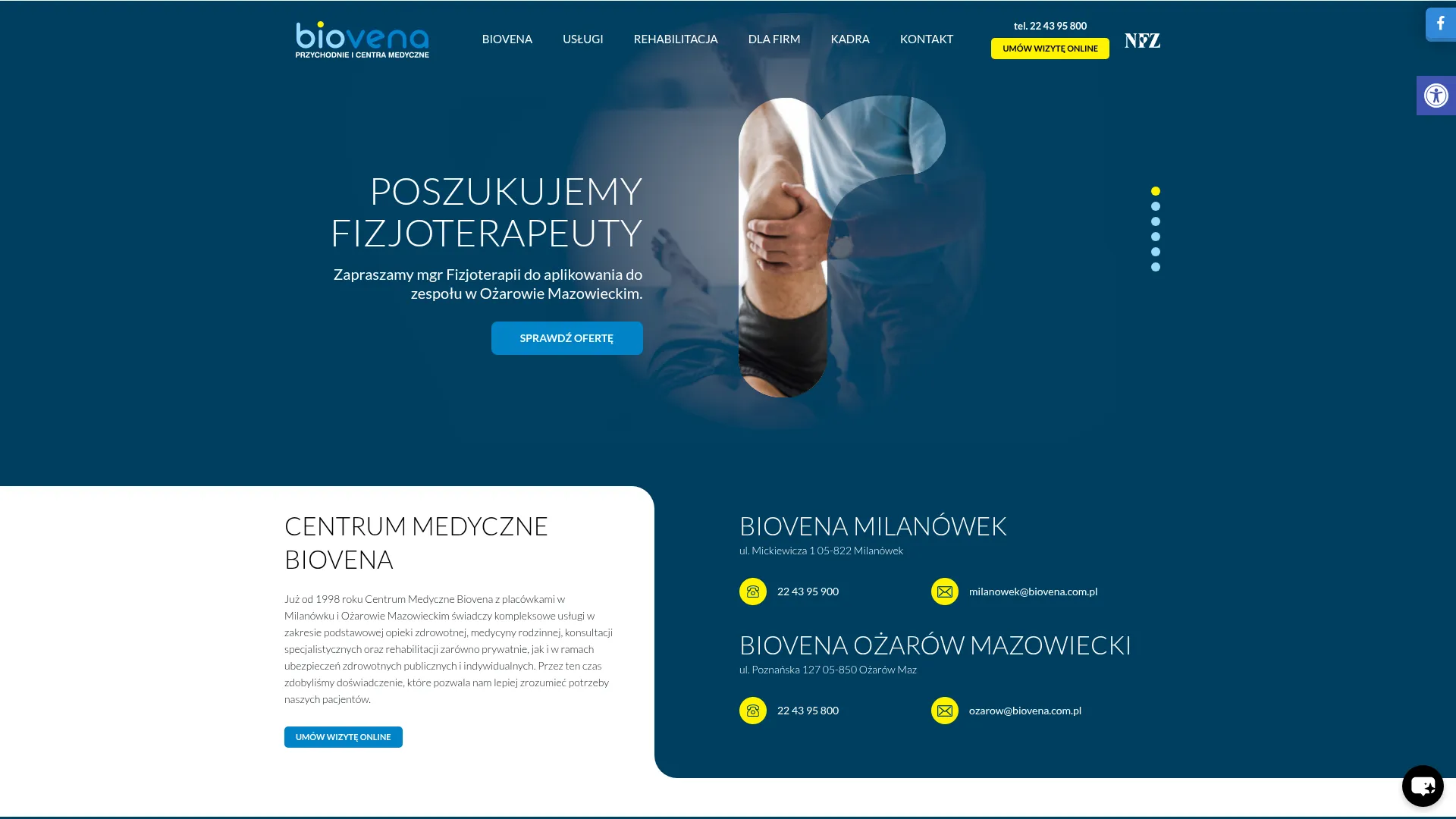 Zrzut ekranu strony internetowej