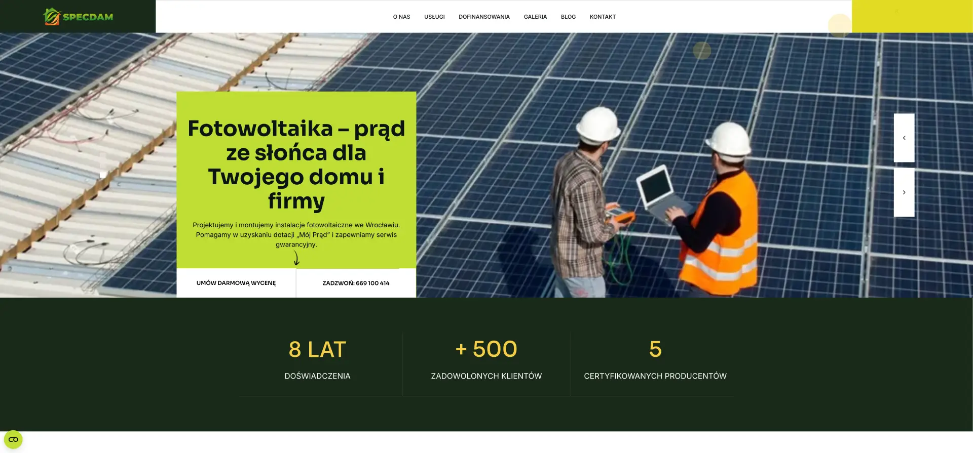 Zrzut ekranu strony internetowej